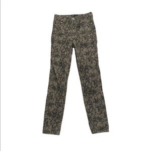 Zara Snake Print Skinny Jeans